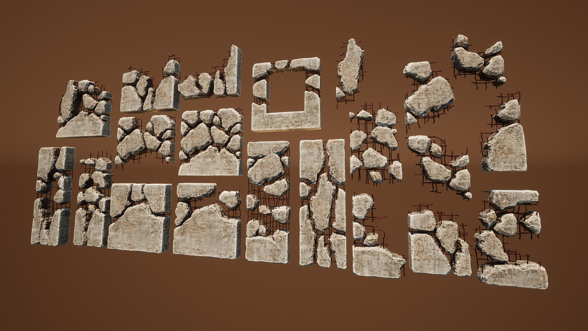 Junk town Low-poly 3D model_14