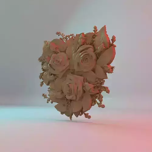 Flower pattern 3D STL Model for Cnc users 3D print model 3D print model