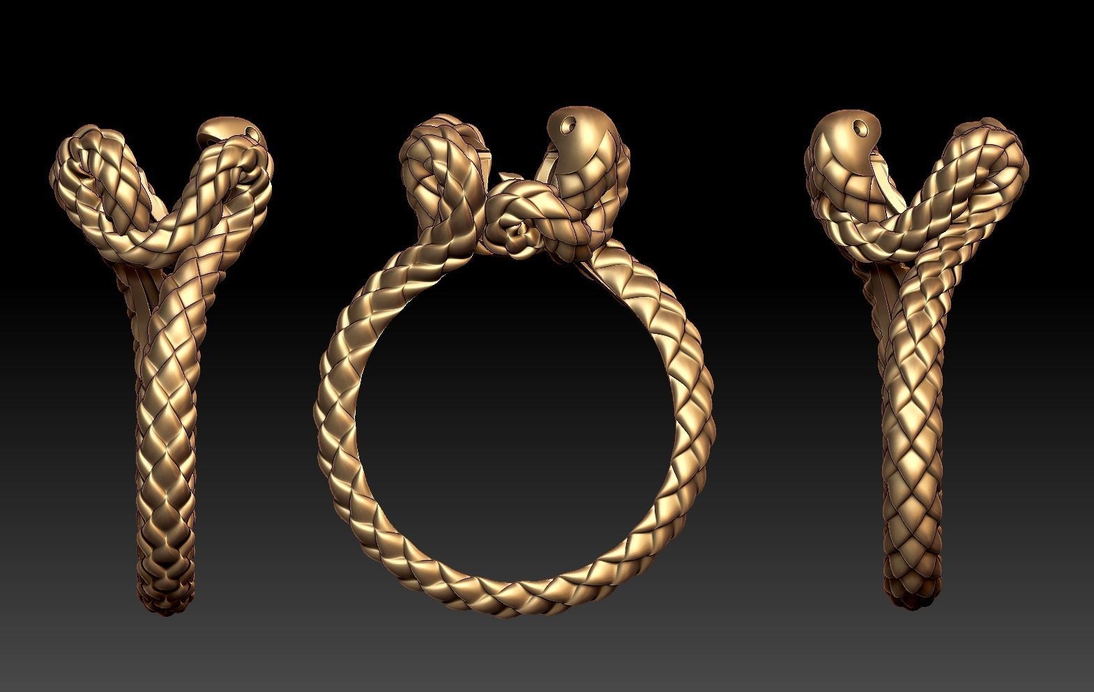 Snake Ring R 33-2 3D print model_3