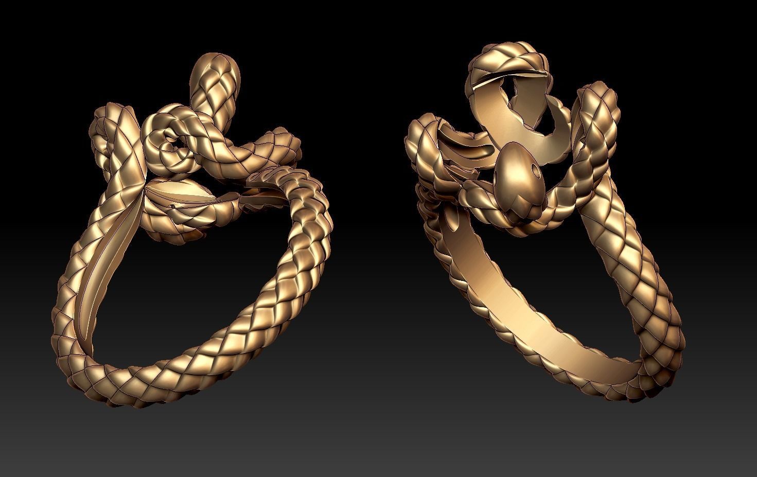 Snake Ring R 33-2 3D print model_5