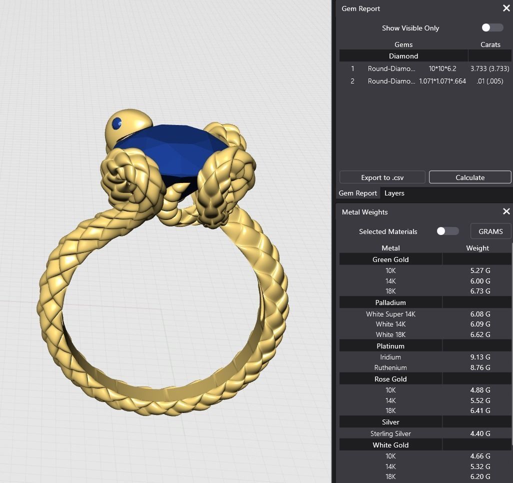 Snake Ring R 33-2 3D print model_2