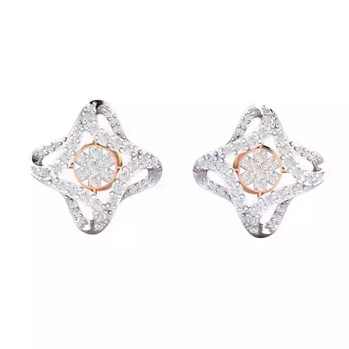 Women Stud Earrings STL OBJ FBX Renders Details