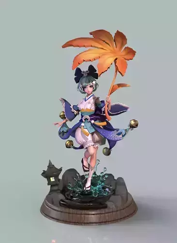 Hotarugusa Onmyoji Fanart - Print ready 3D print model