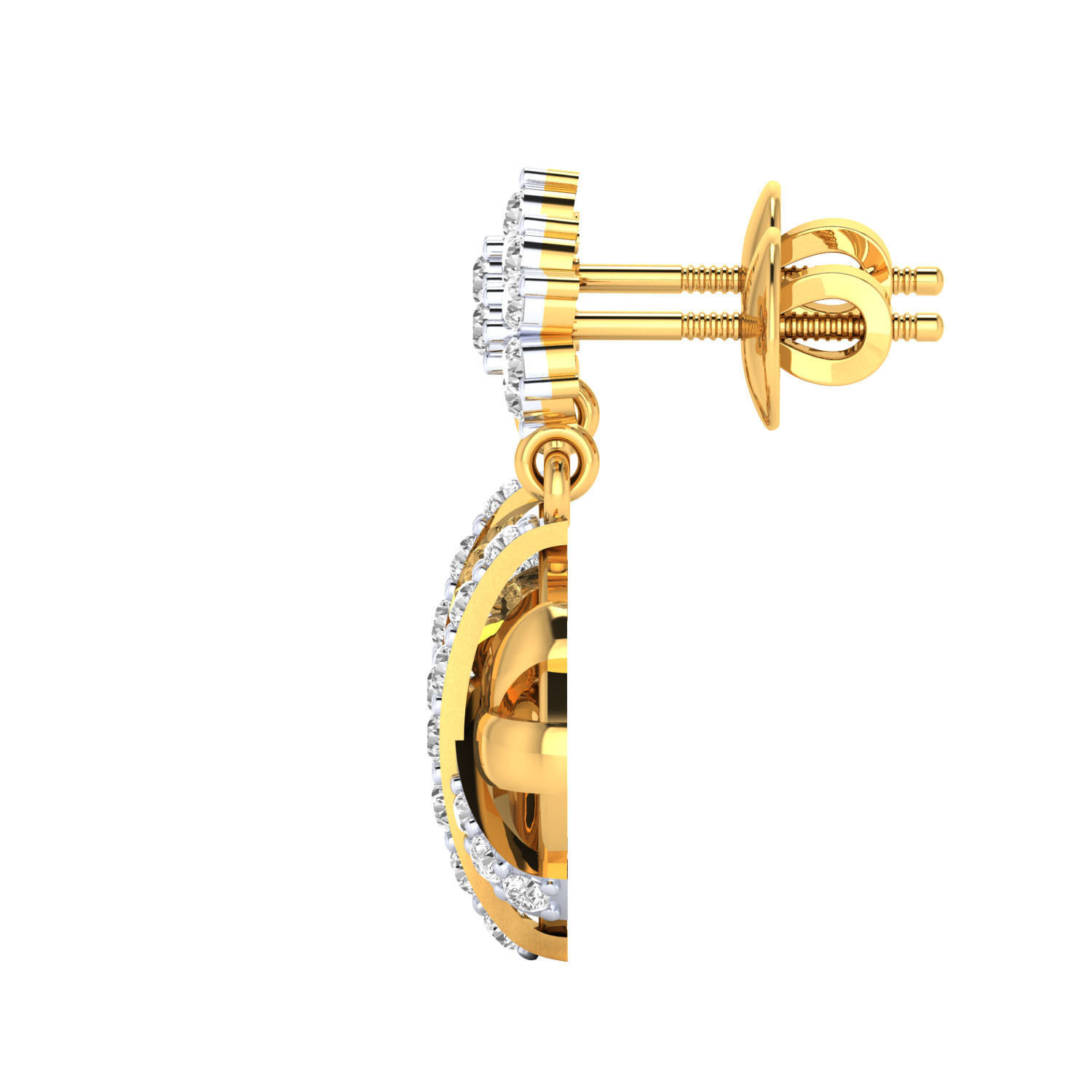 Women Long Drop Earrings STL OBJ FBX Renders Details 3D print model_16