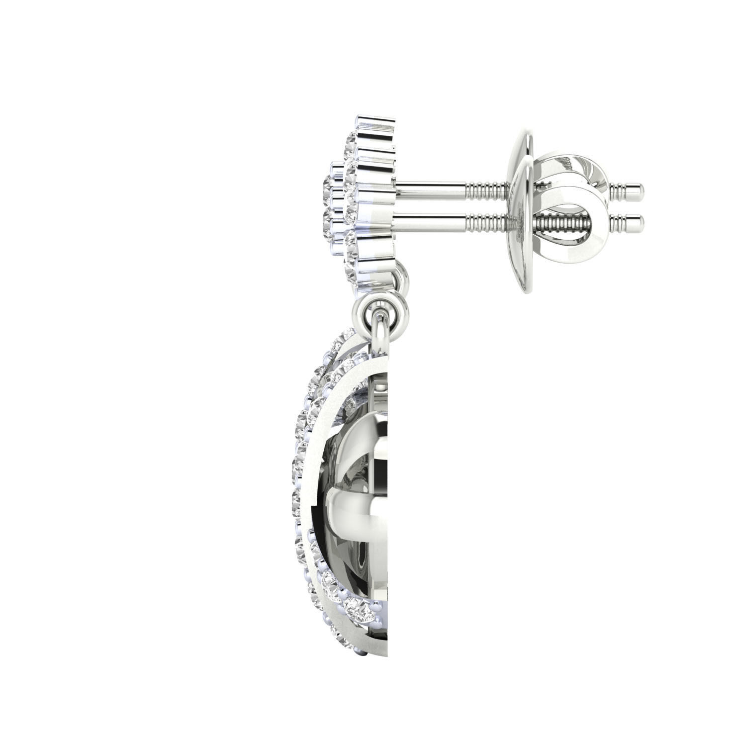 Women Long Drop Earrings STL OBJ FBX Renders Details 3D print model_10