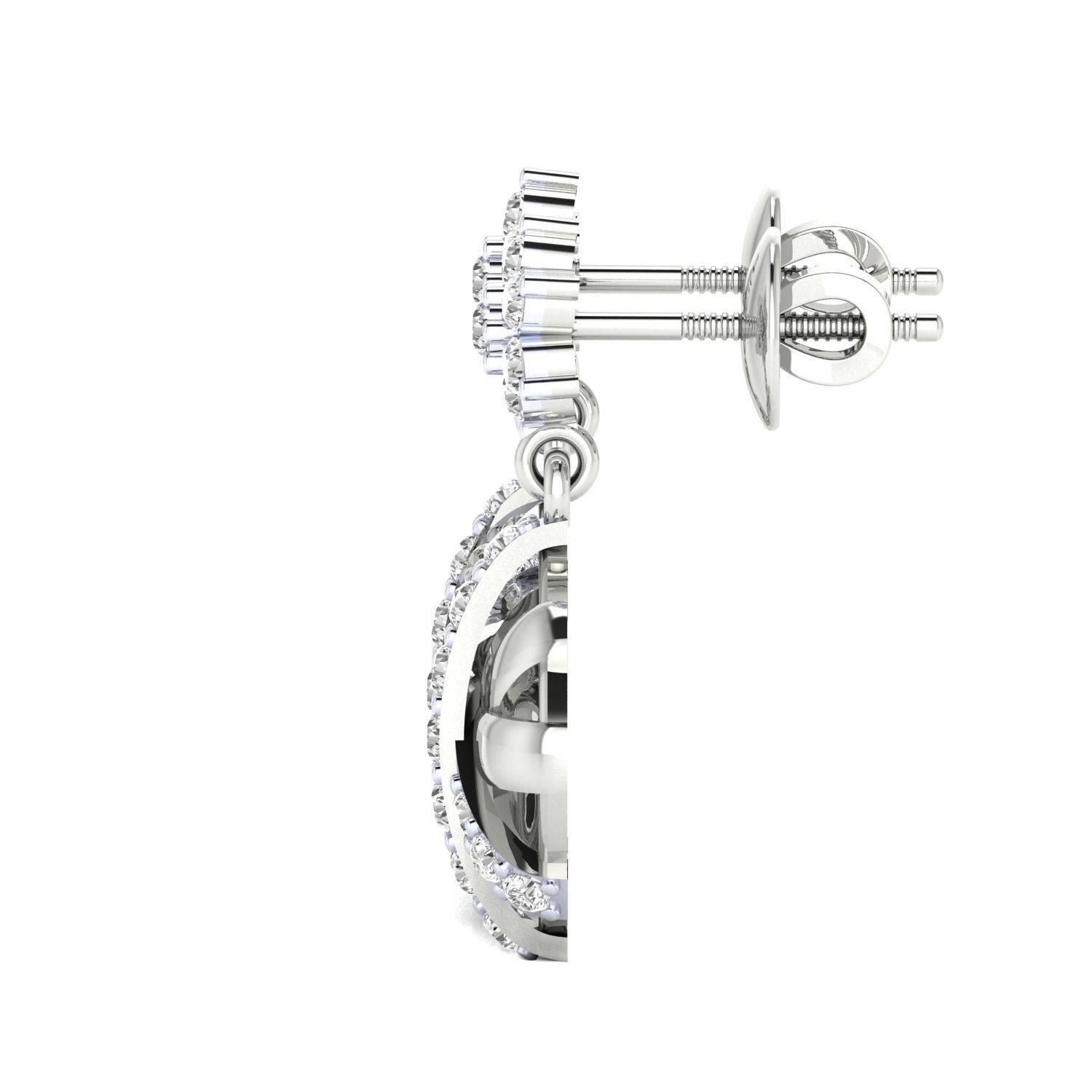 Women Long Drop Earrings STL OBJ FBX Renders Details 3D print model_11