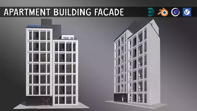 Apartment Building Facade 01 