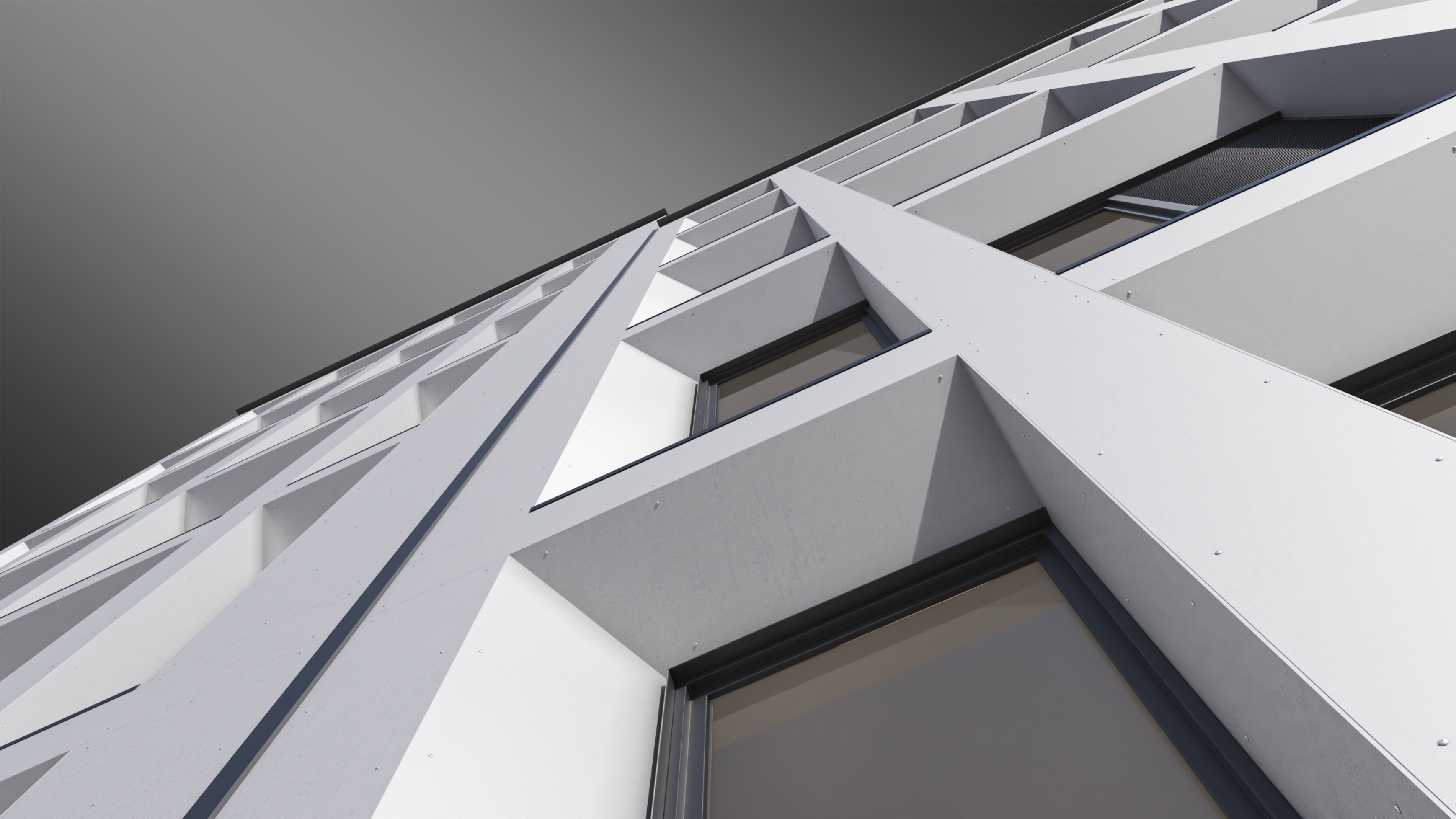 Apartment Building Facade 01  3D model_2