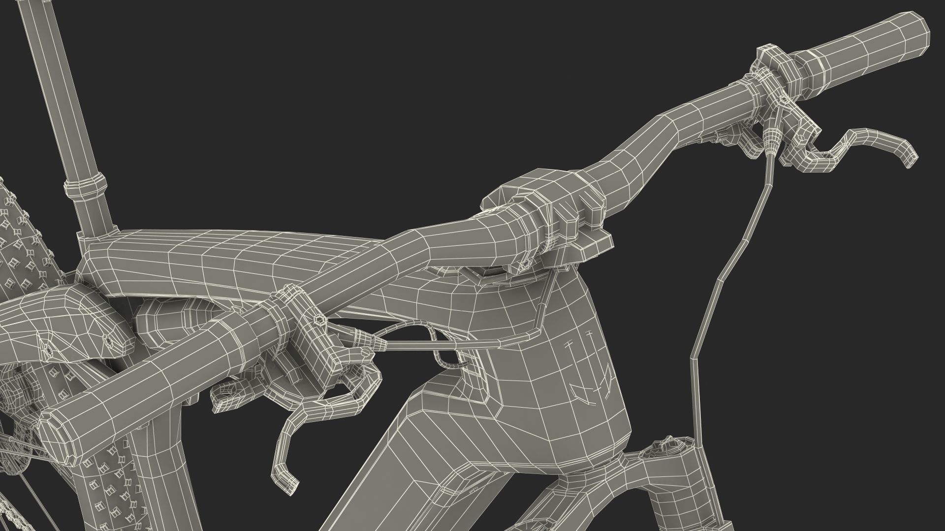 Porsche eBike Cross Black Rigged 3D model_37