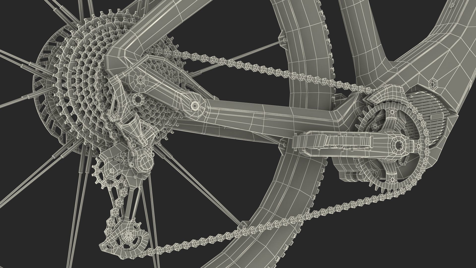 Porsche eBike Cross Black Rigged 3D model_40