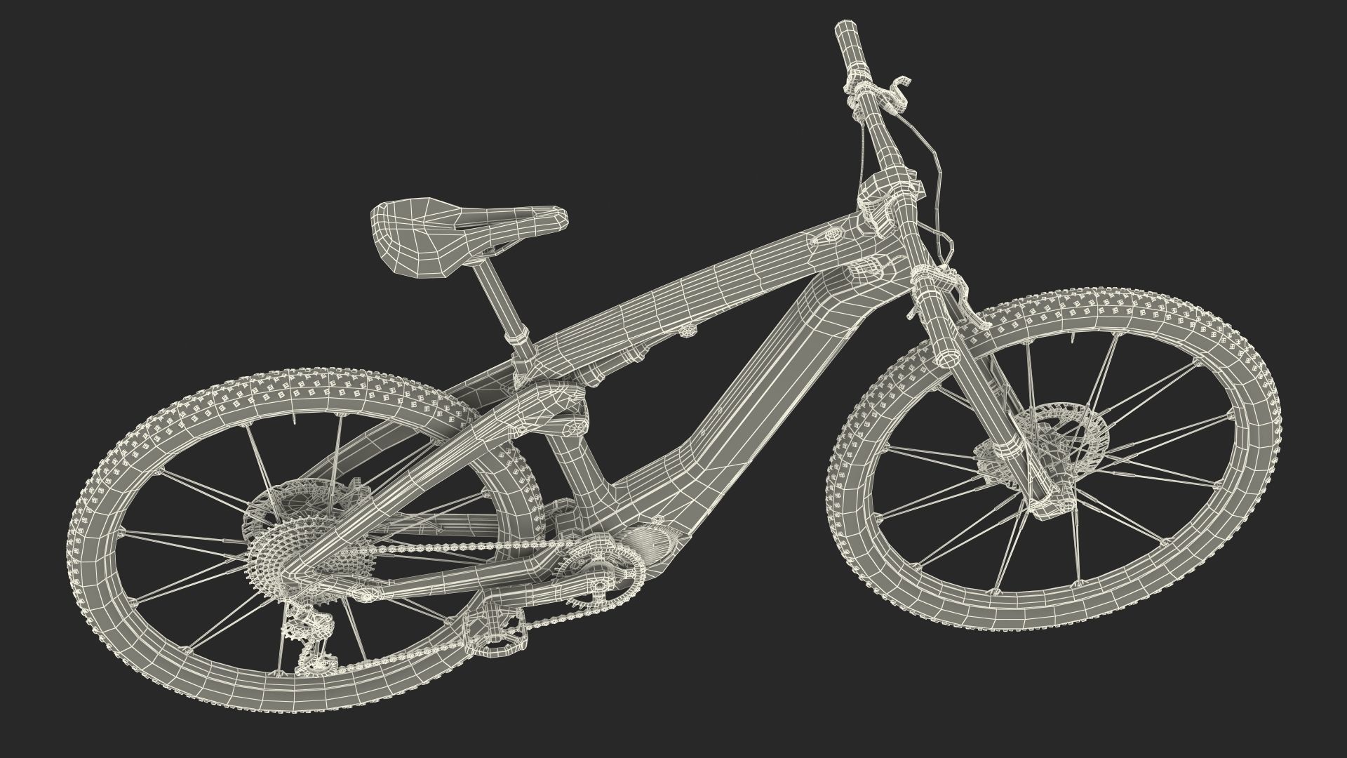 Porsche eBike Cross Black Rigged 3D model_34