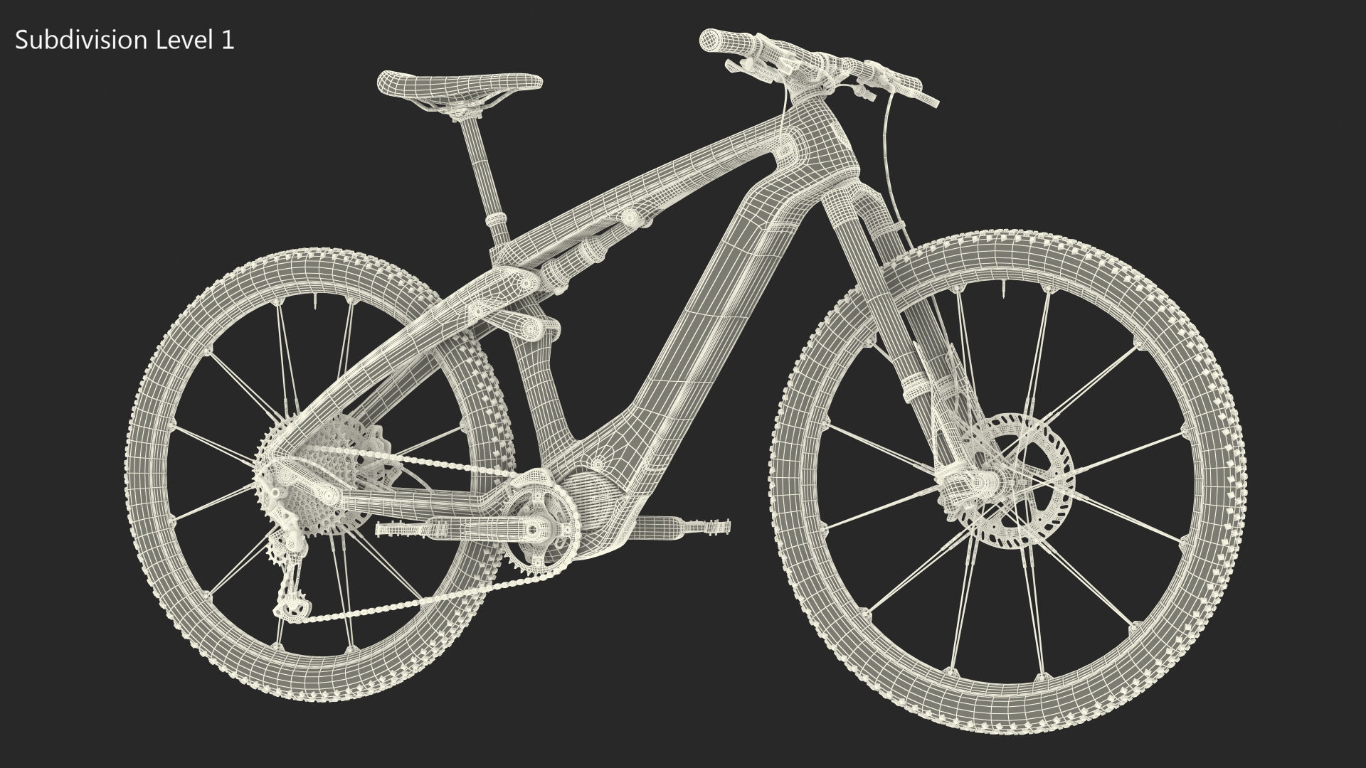 Porsche eBike Cross Black Rigged 3D model_28