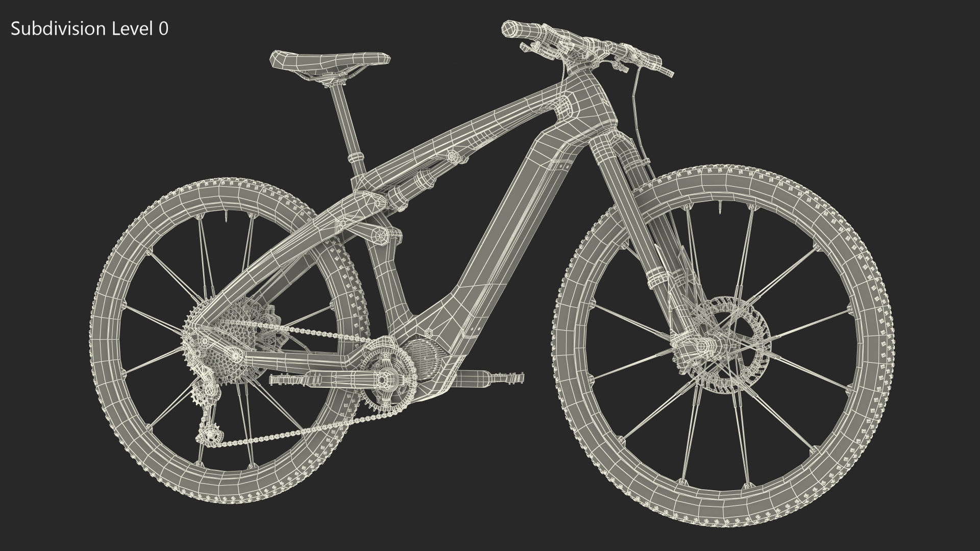 Porsche eBike Cross Black Rigged 3D model_27