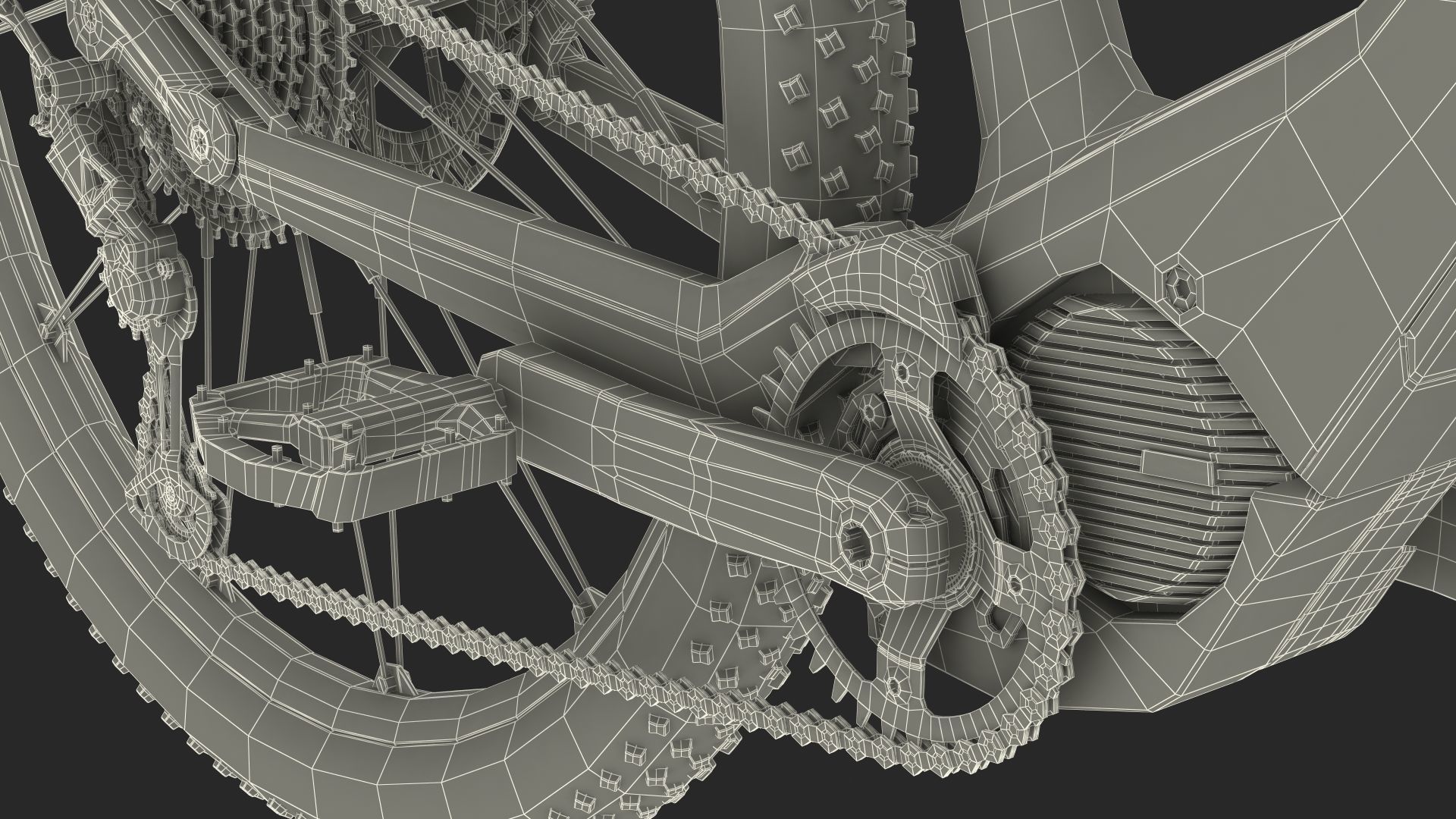 Porsche eBike Cross Black Rigged 3D model_41