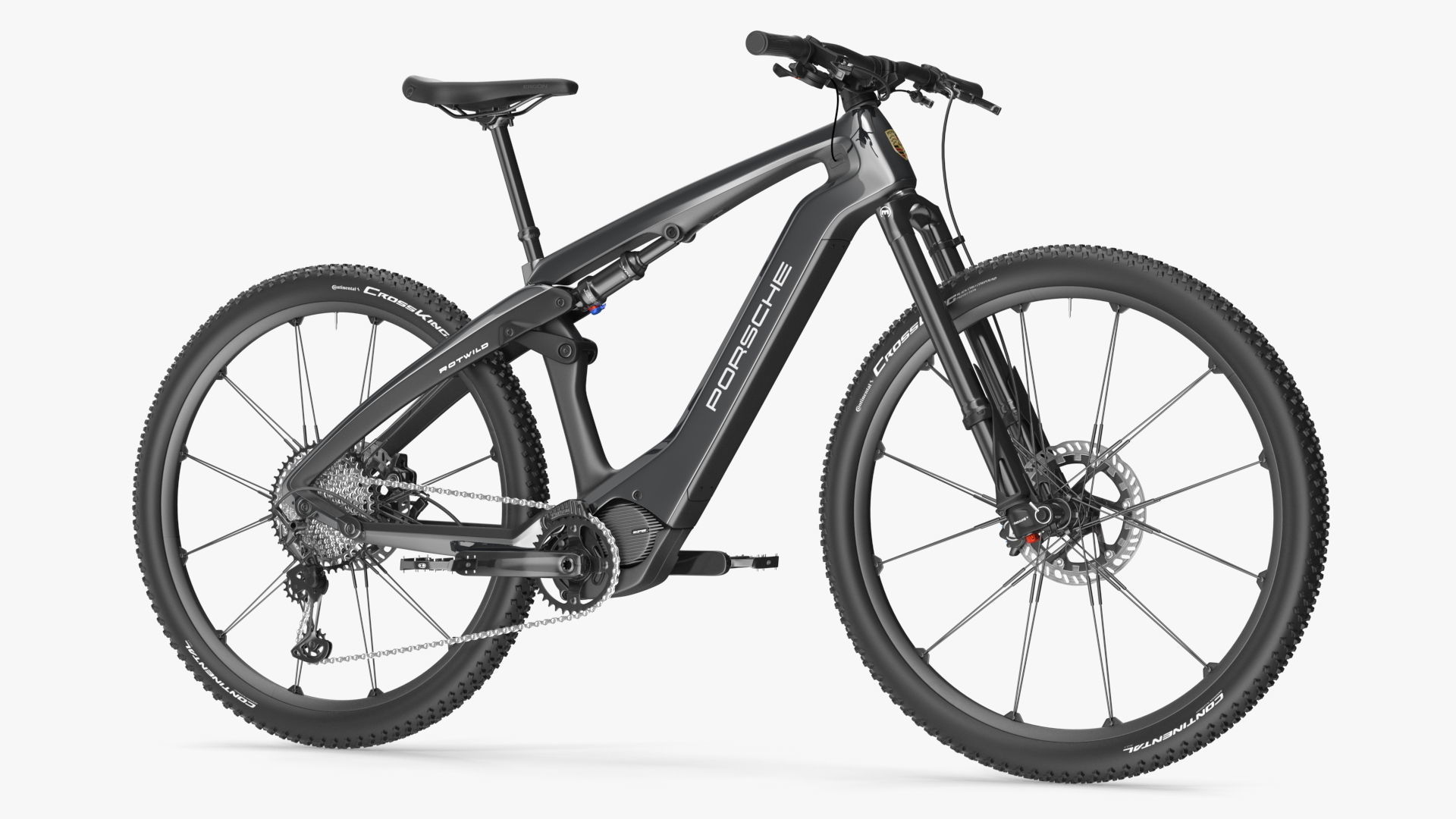 Porsche eBike Cross Black Rigged 3D model_9