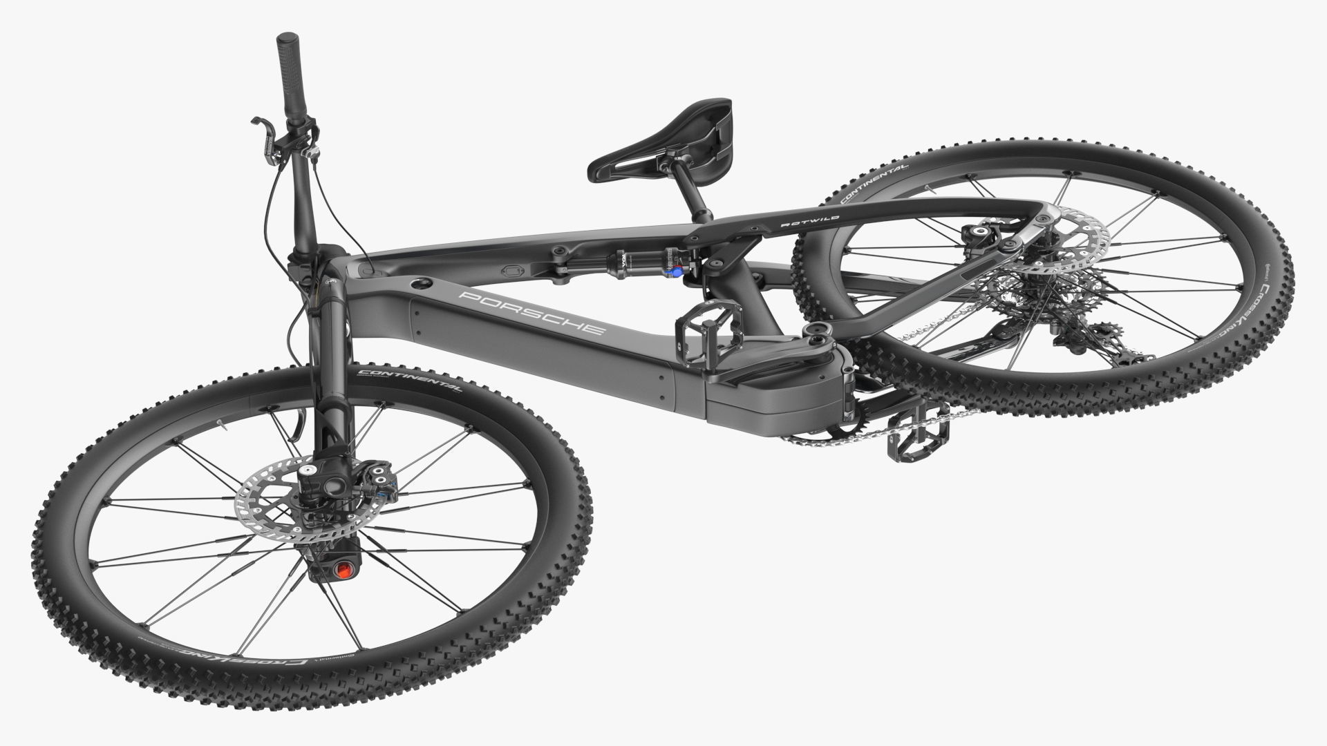Porsche eBike Cross Black Rigged 3D model_12
