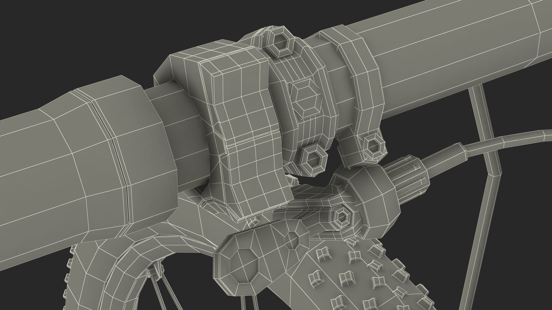 Porsche eBike Cross Black Rigged 3D model_39