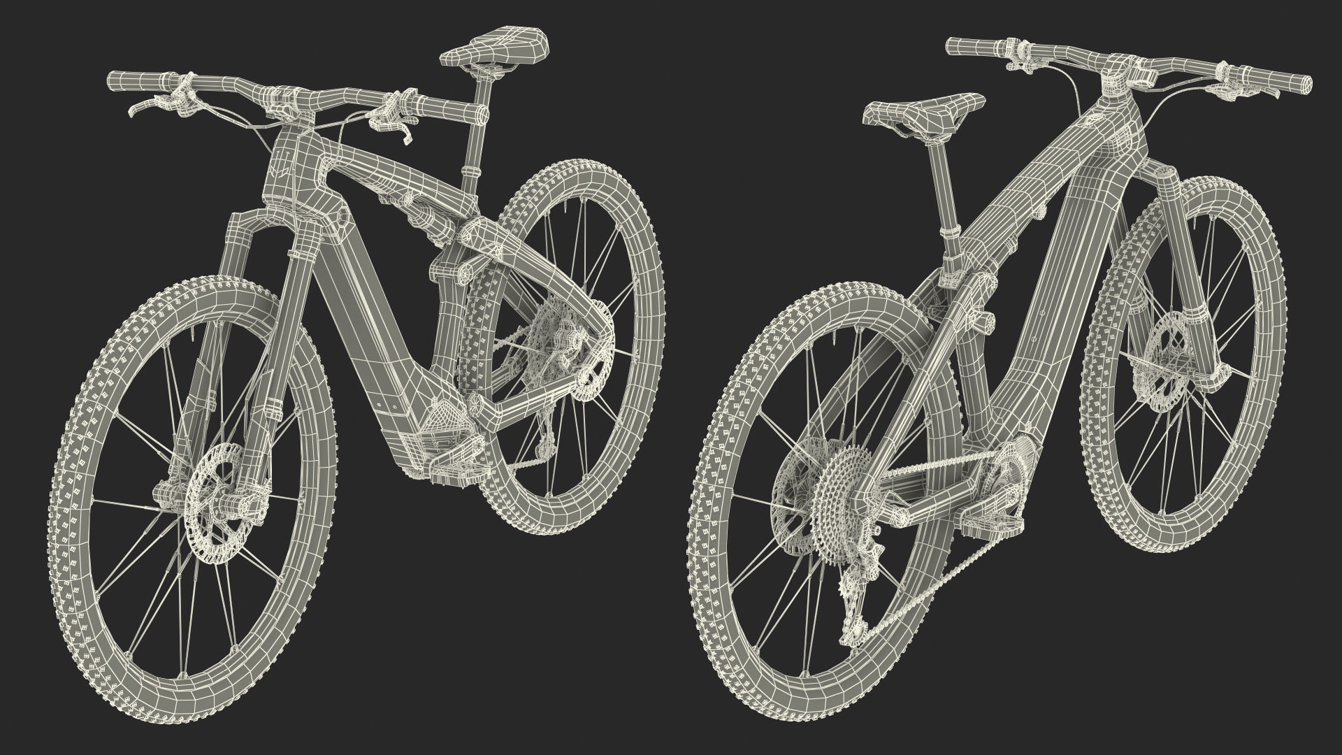 Porsche eBike Cross White Rigged 3D model_33