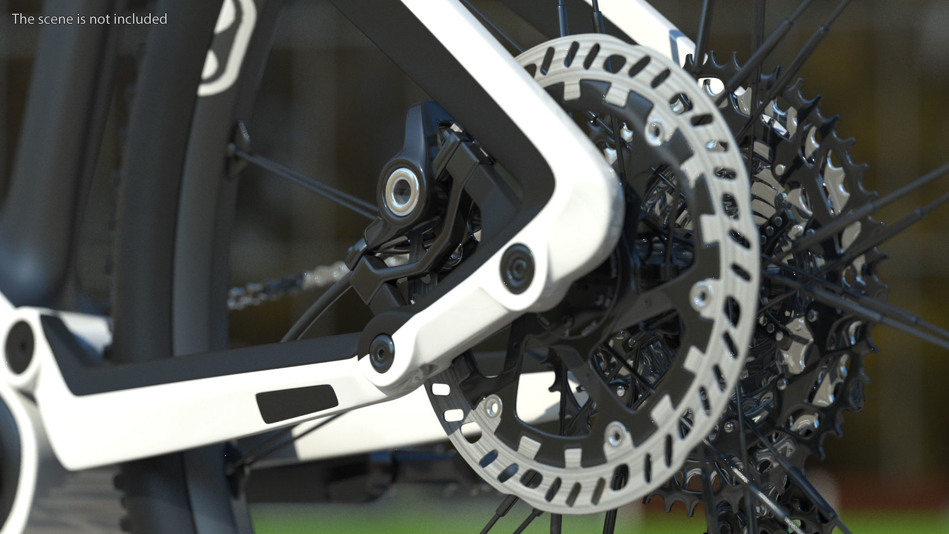 Porsche eBike Cross White Rigged 3D model_7