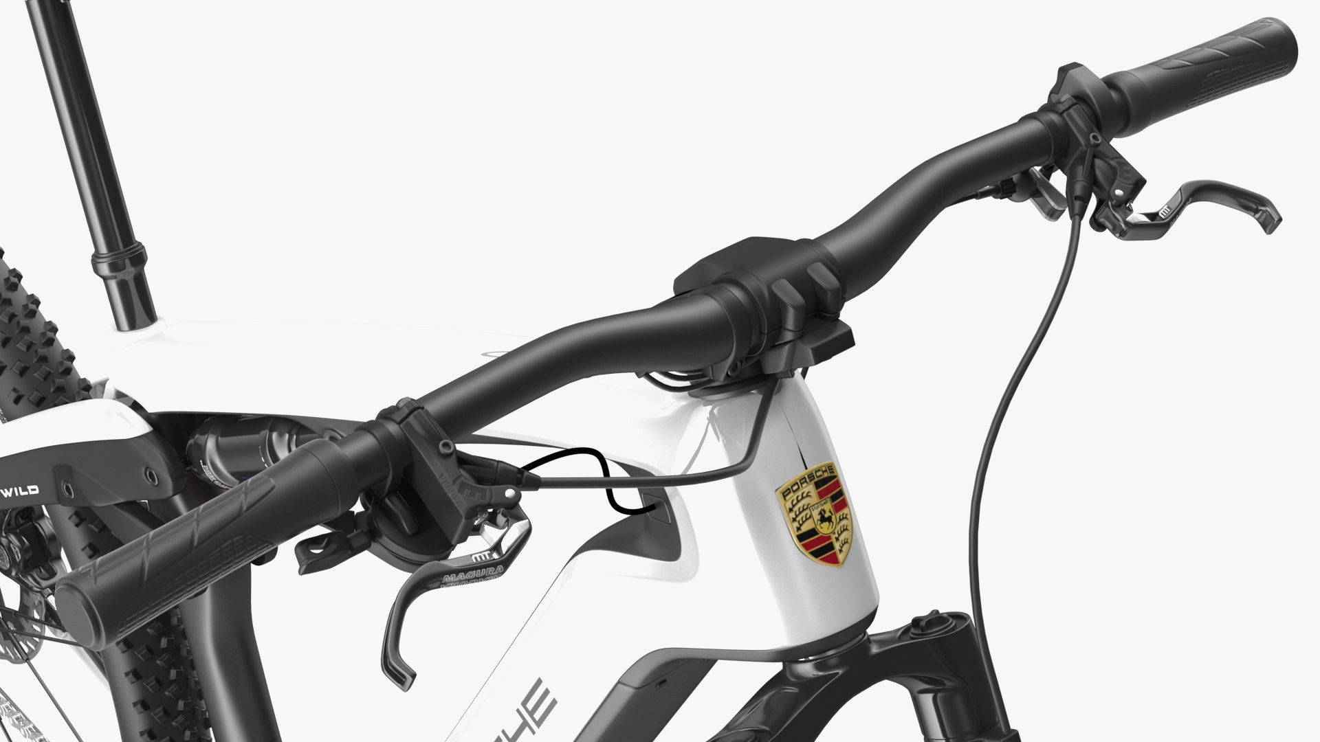 Porsche eBike Cross White Rigged 3D model_16