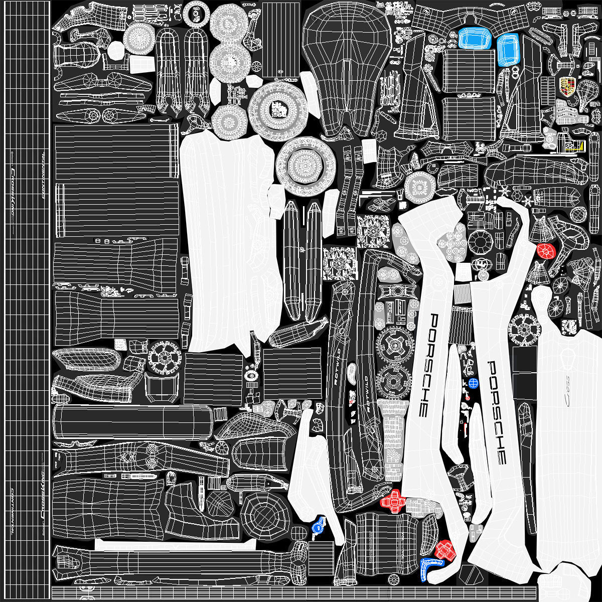 Porsche eBike Cross White Rigged 3D model_29