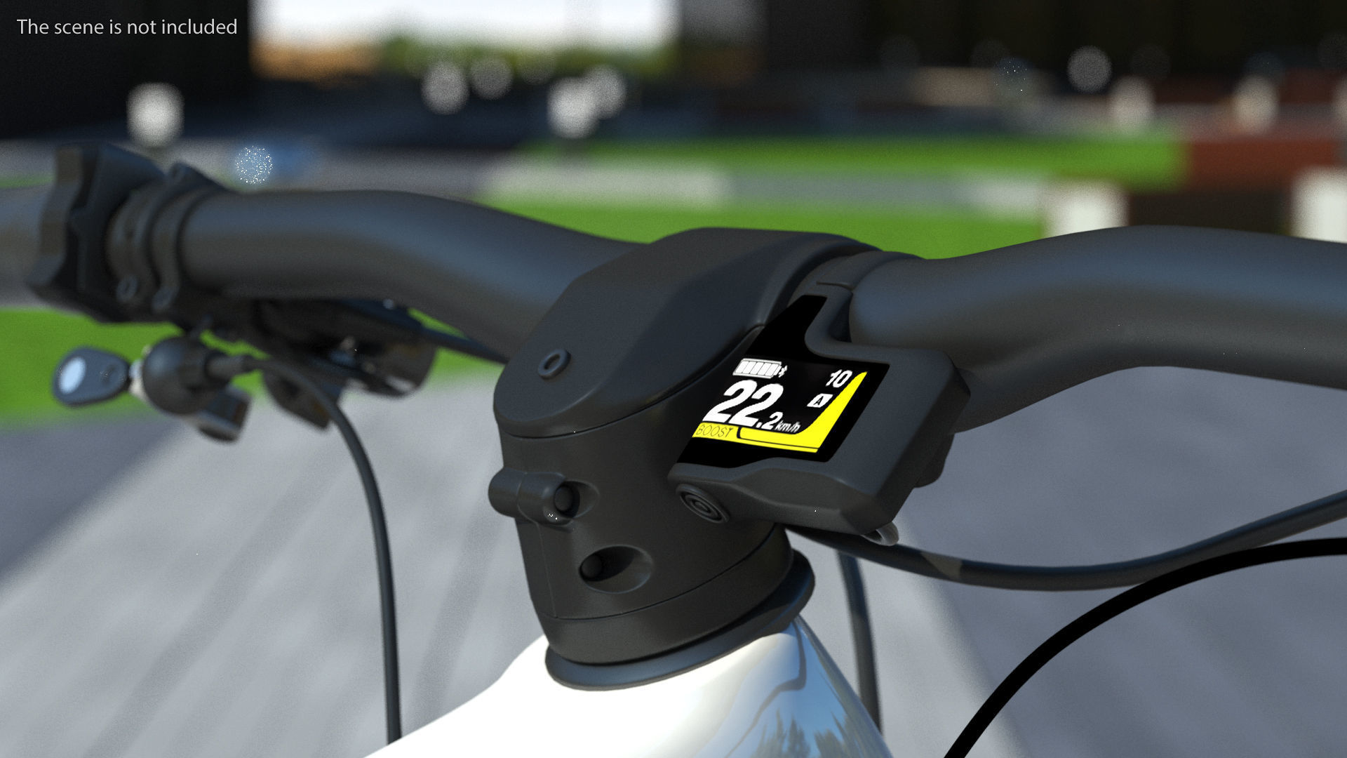 Porsche eBike Cross White Rigged 3D model_4