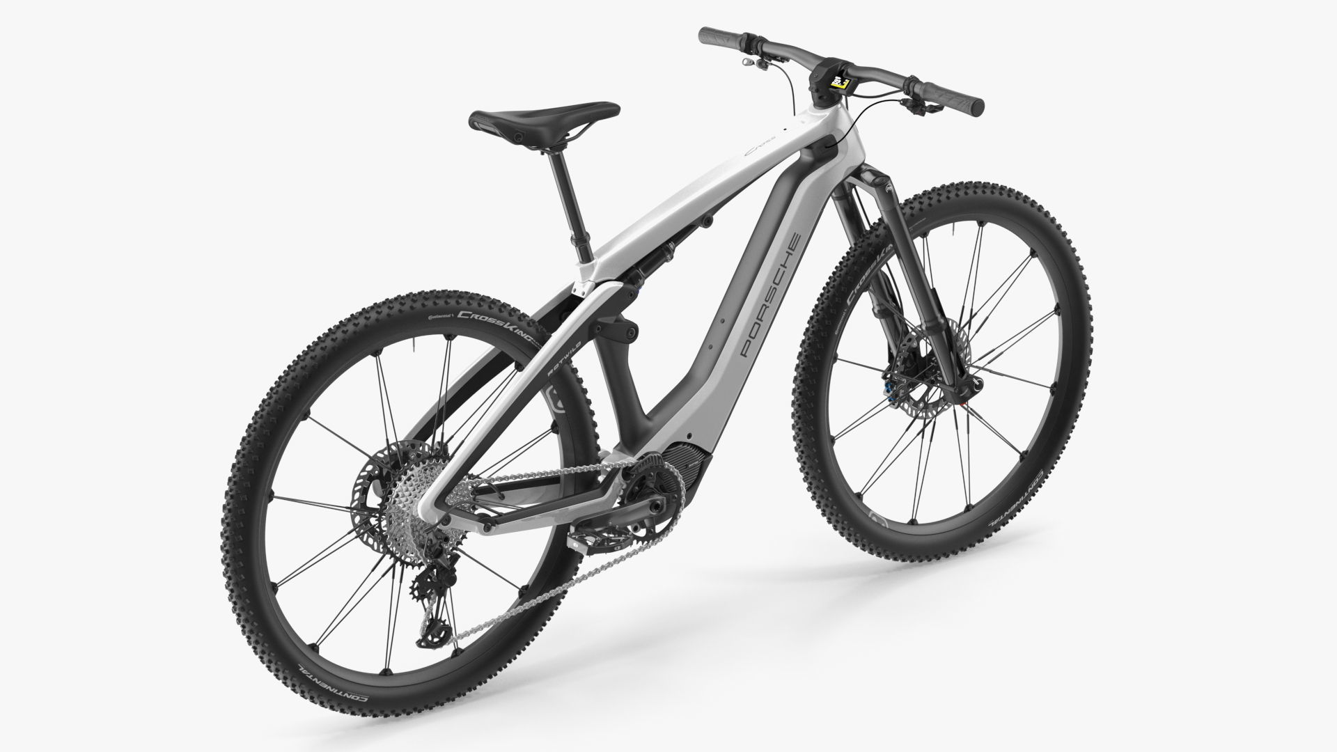 Porsche eBike Cross White Rigged 3D model_12