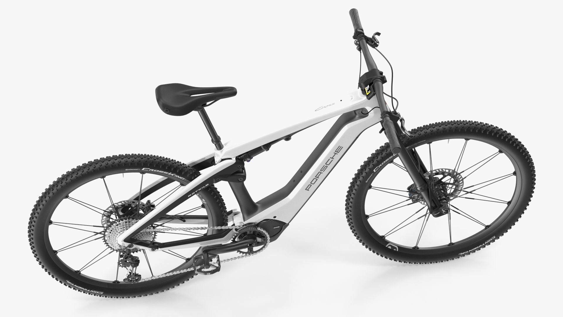 Porsche eBike Cross White Rigged 3D model_13