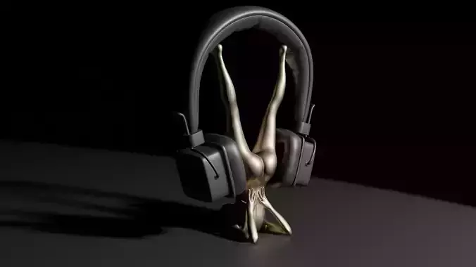 Women Headphone Stand-Sculpture