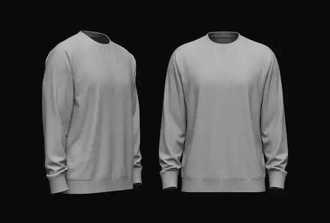 Mens Oversized Sweatshirt 3d model 3D model