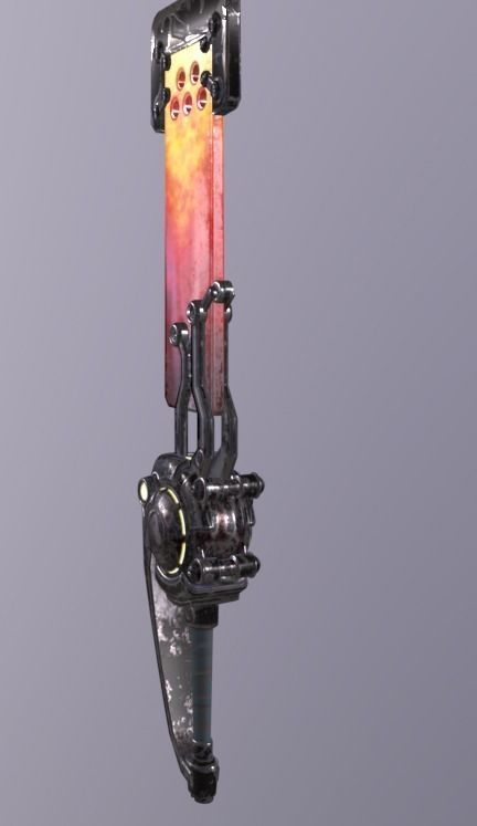 Metal Forged Sword Low-poly 3D model_2
