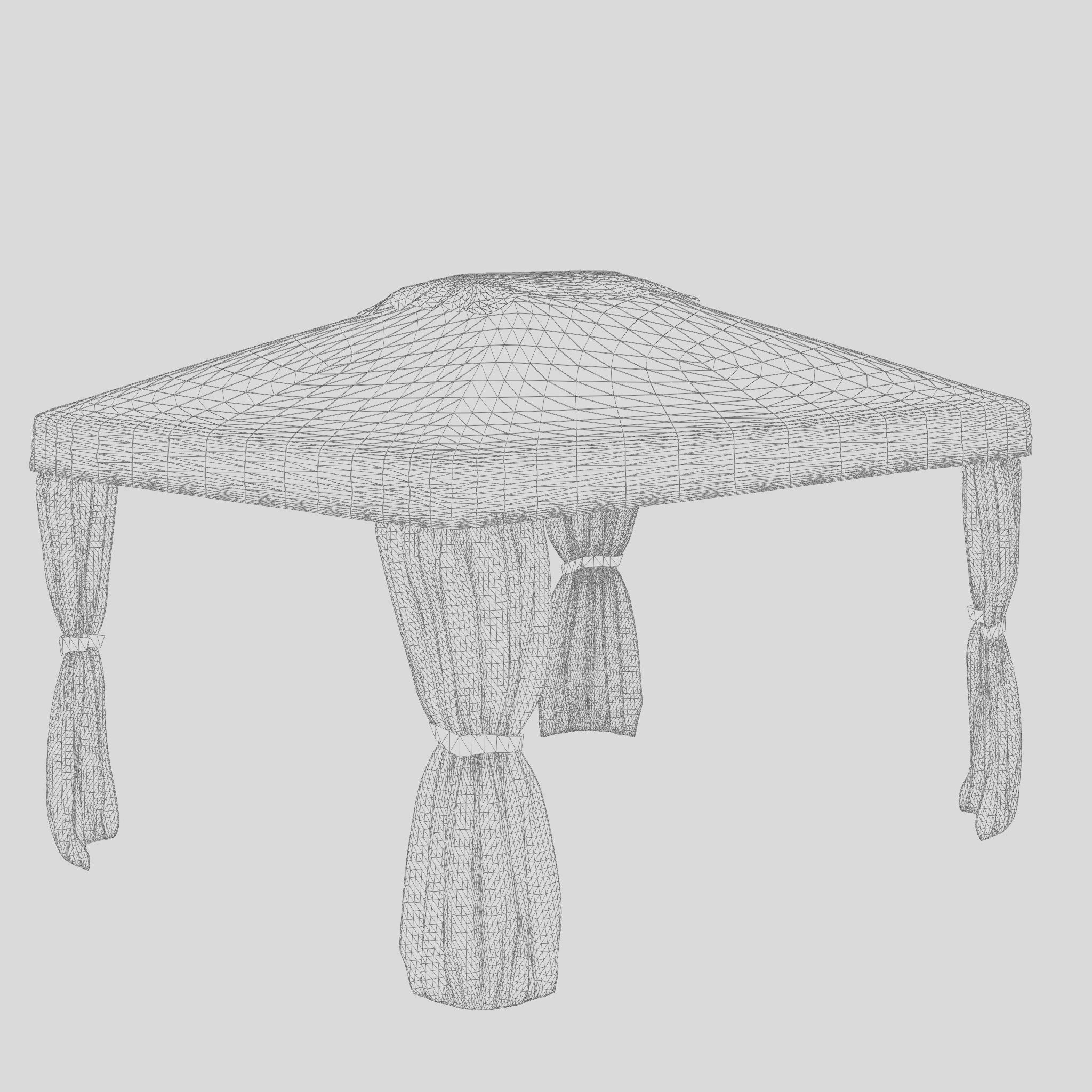 Flora Gazebo Complete Set 3D Model Low-poly 3D model_5
