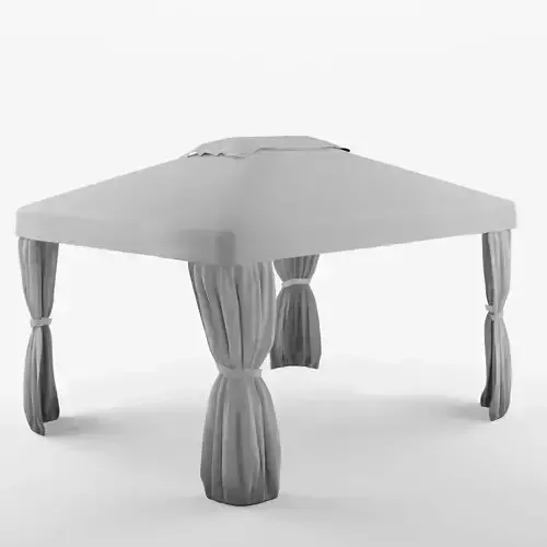 Flora Gazebo Complete Set 3D Model Low-poly 3D model