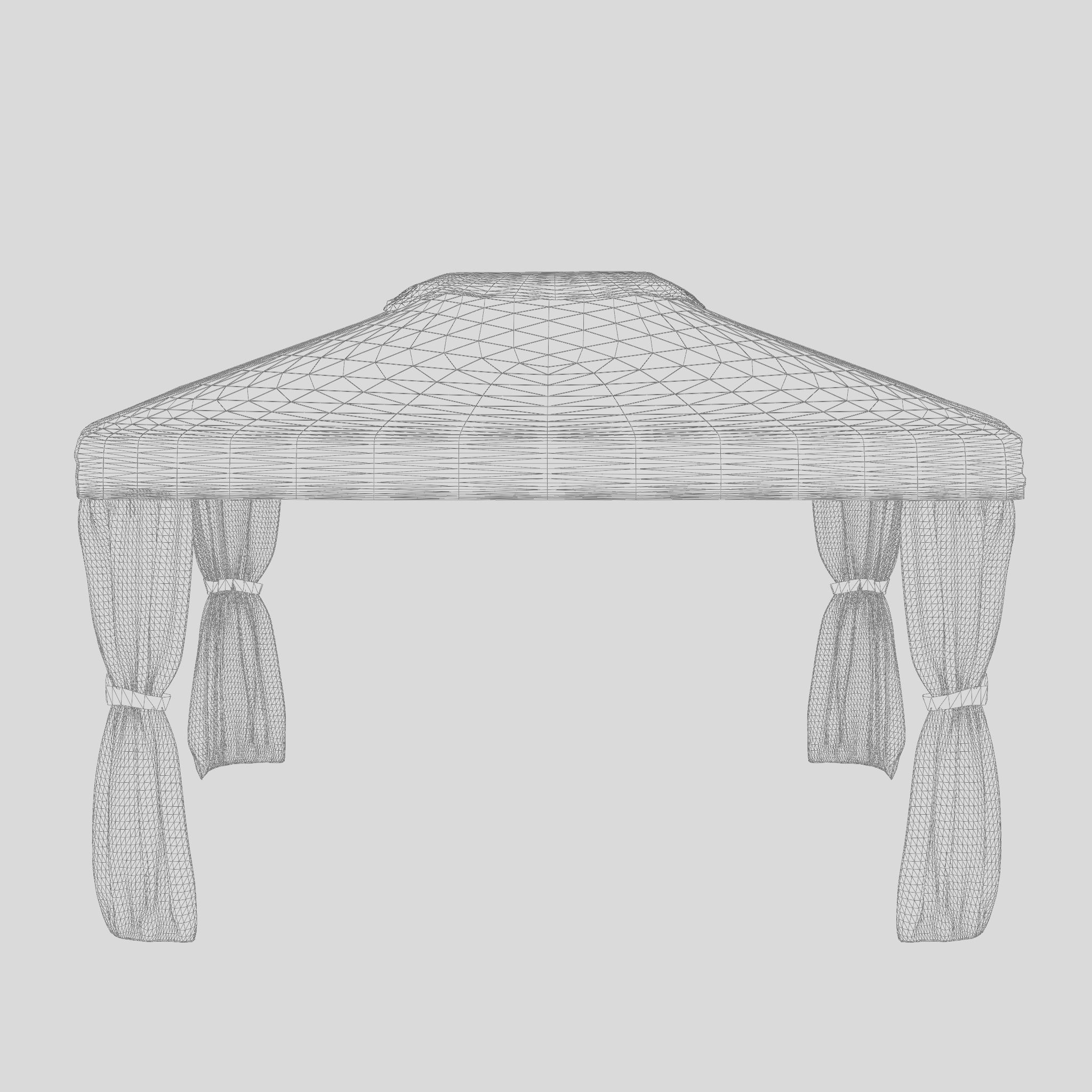 Flora Gazebo Complete Set 3D Model Low-poly 3D model_4