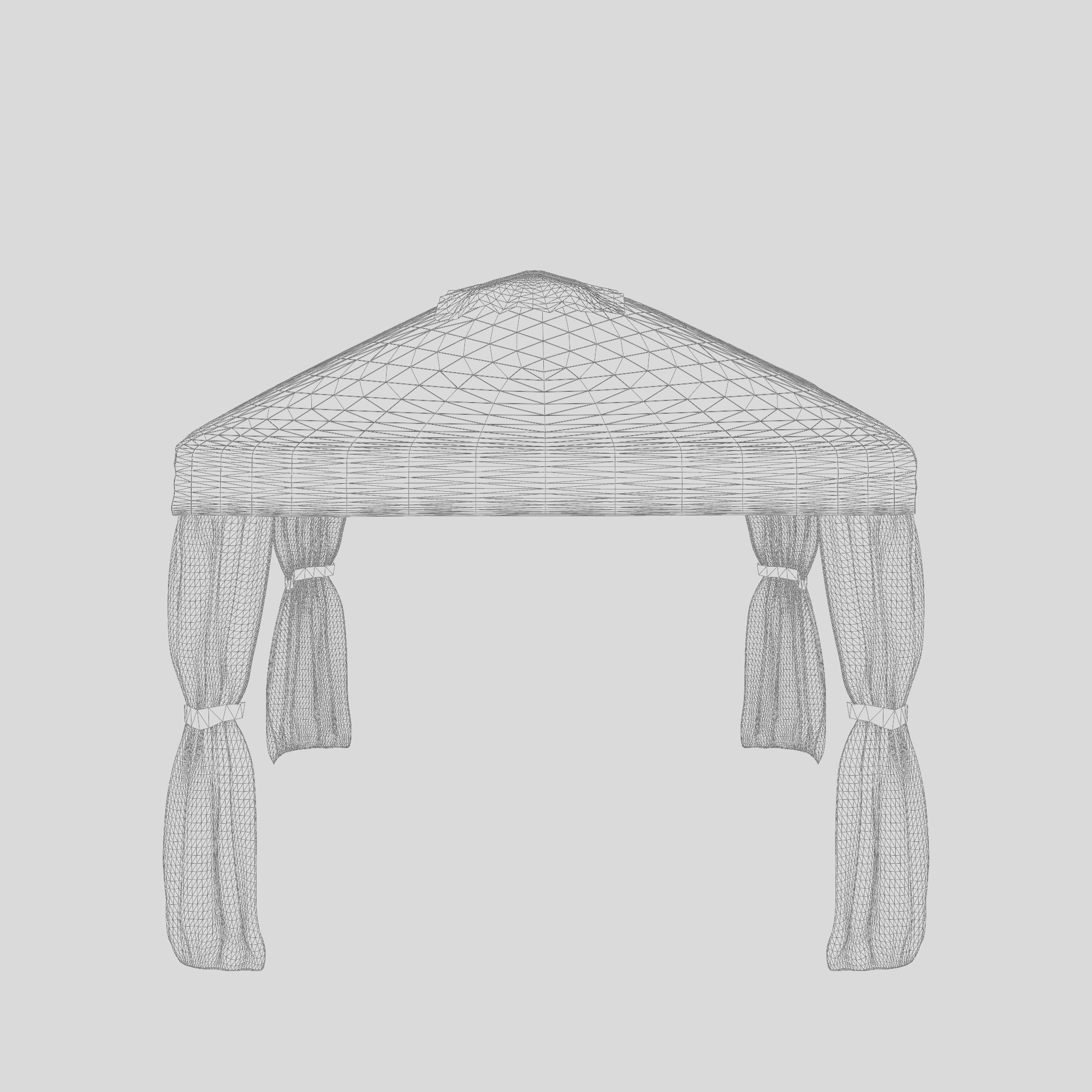 Flora Gazebo Complete Set 3D Model Low-poly 3D model_6