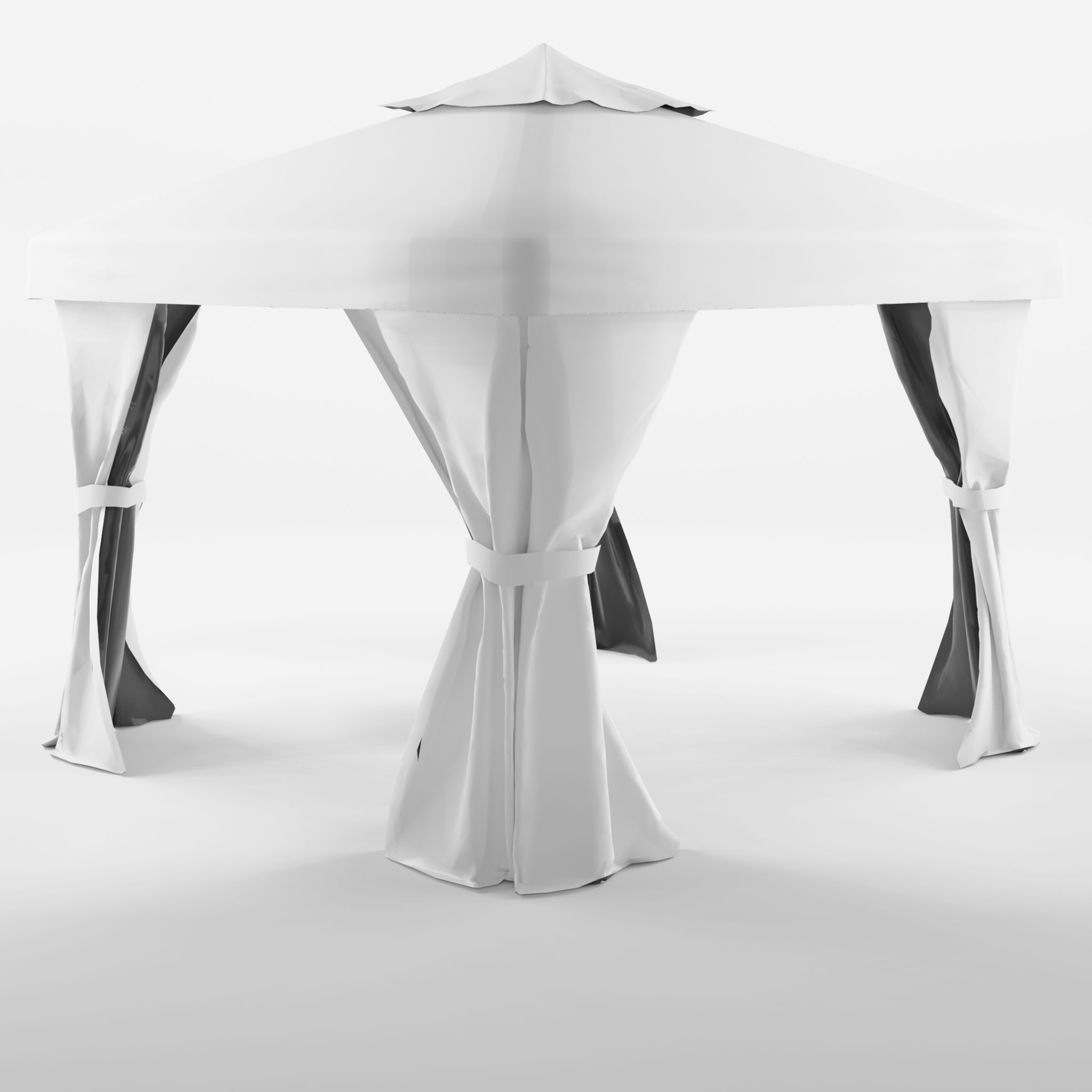 Gothenburg Gazebo Complete Set 3D Model Low-poly 3D model_1