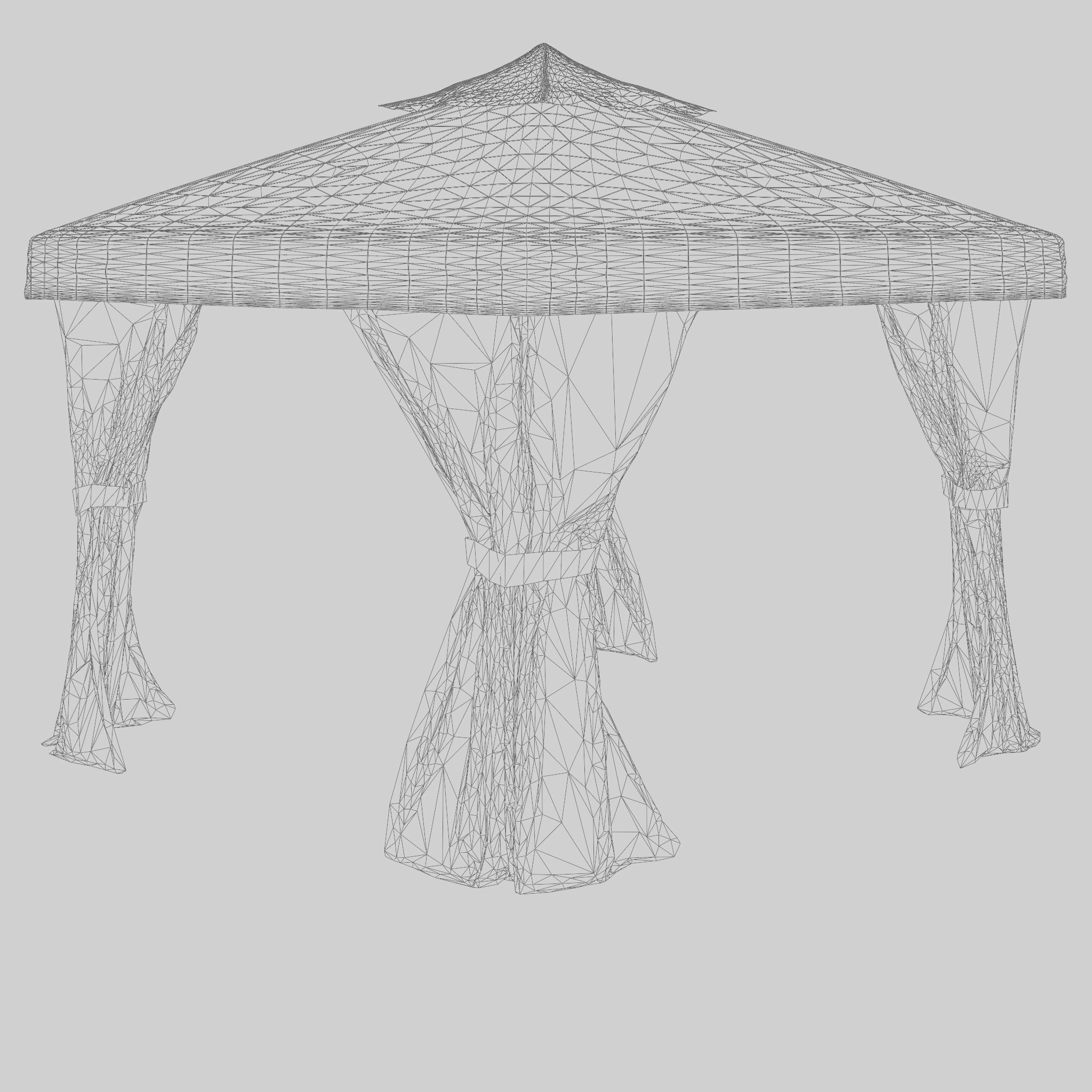 Gothenburg Gazebo Complete Set 3D Model Low-poly 3D model_5