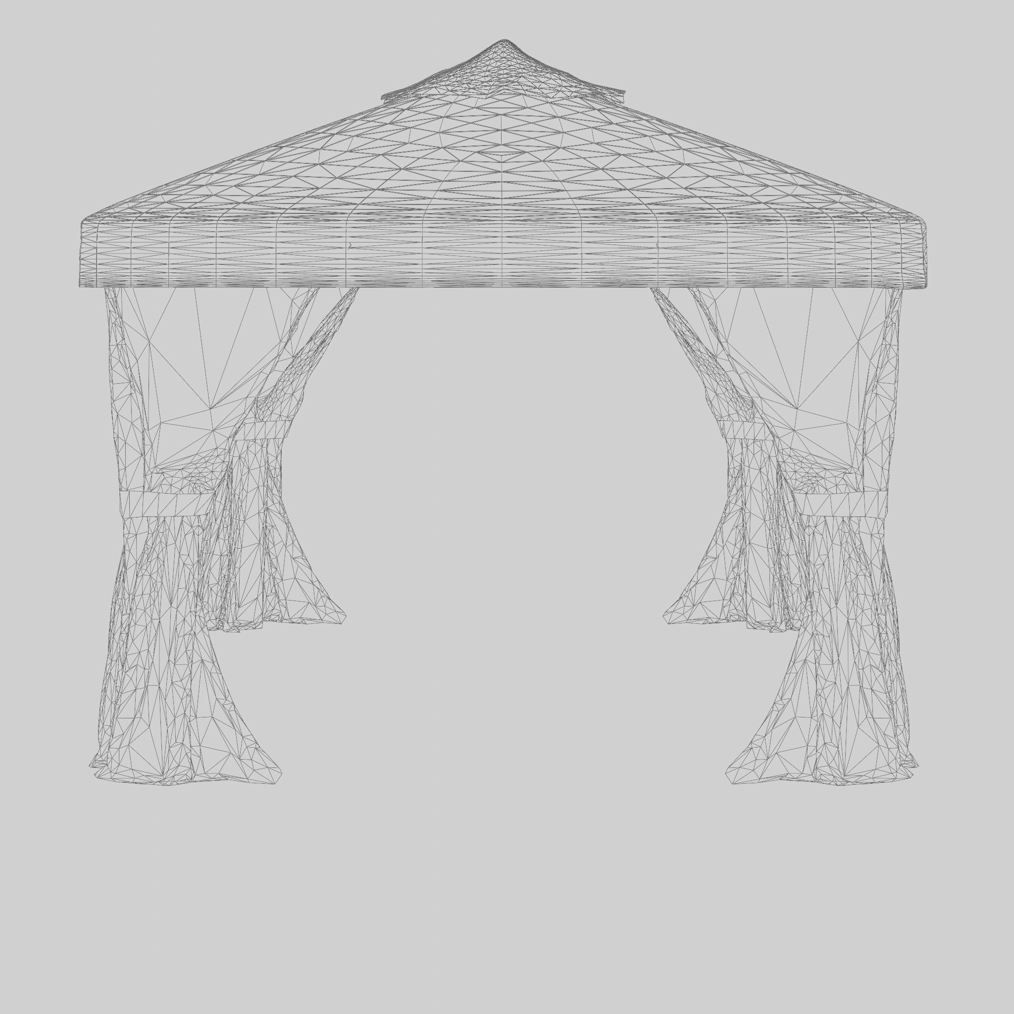 Gothenburg Gazebo Complete Set 3D Model Low-poly 3D model_7
