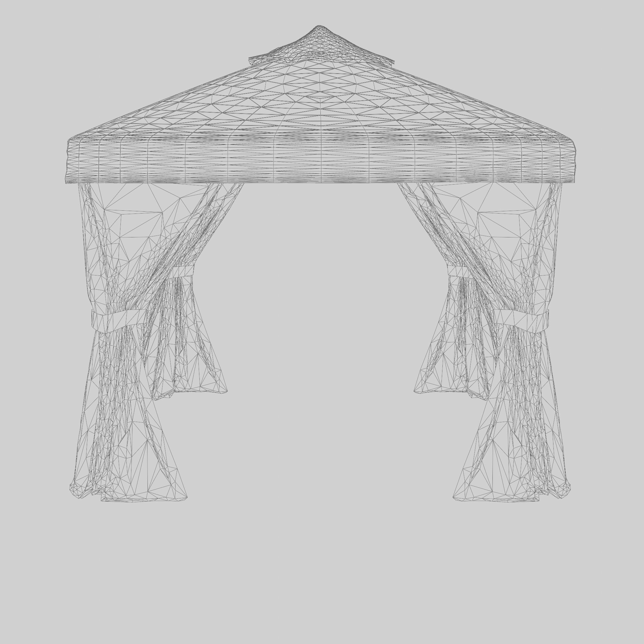 Gothenburg Gazebo Complete Set 3D Model Low-poly 3D model_6