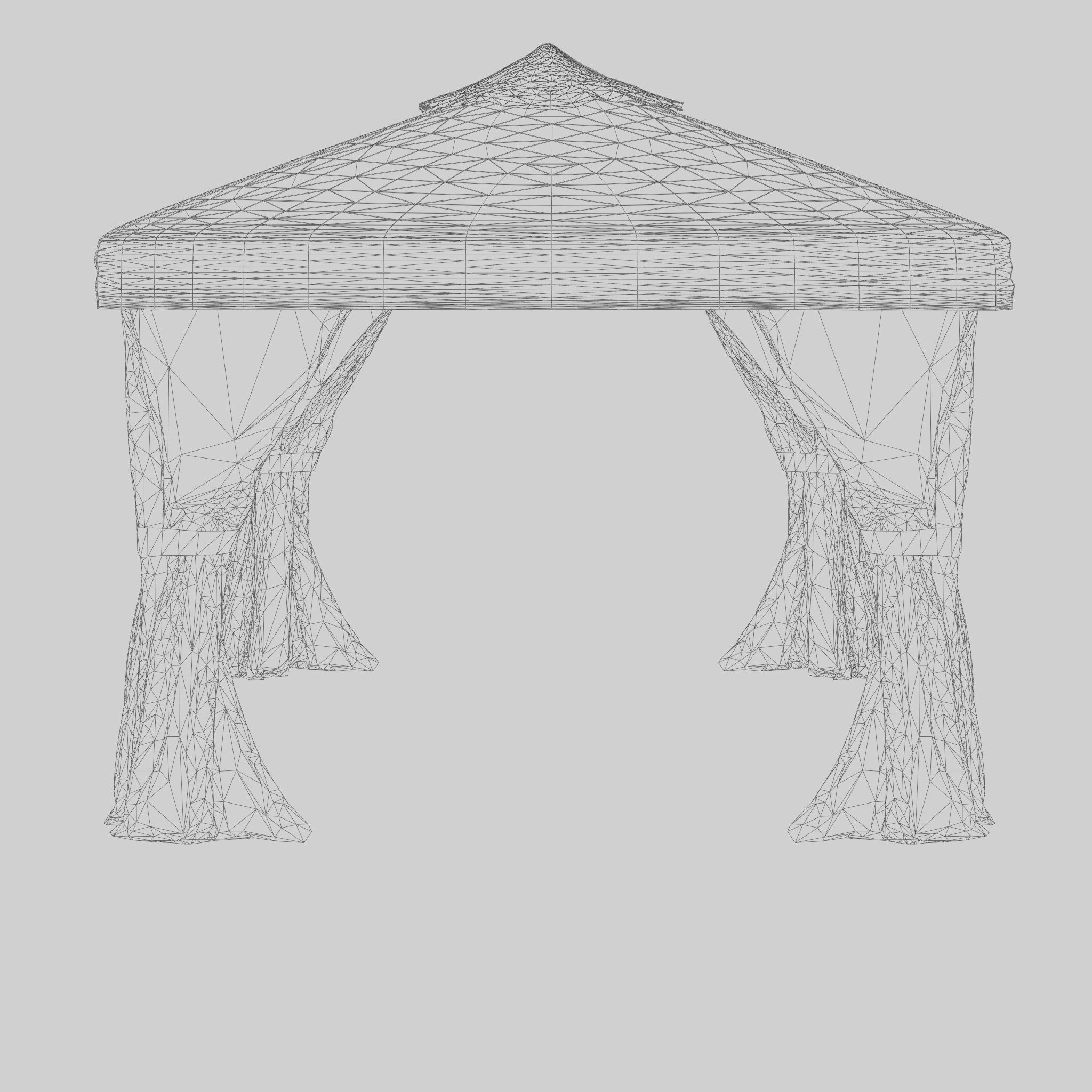 Gothenburg Gazebo Complete Set 3D Model Low-poly 3D model_4