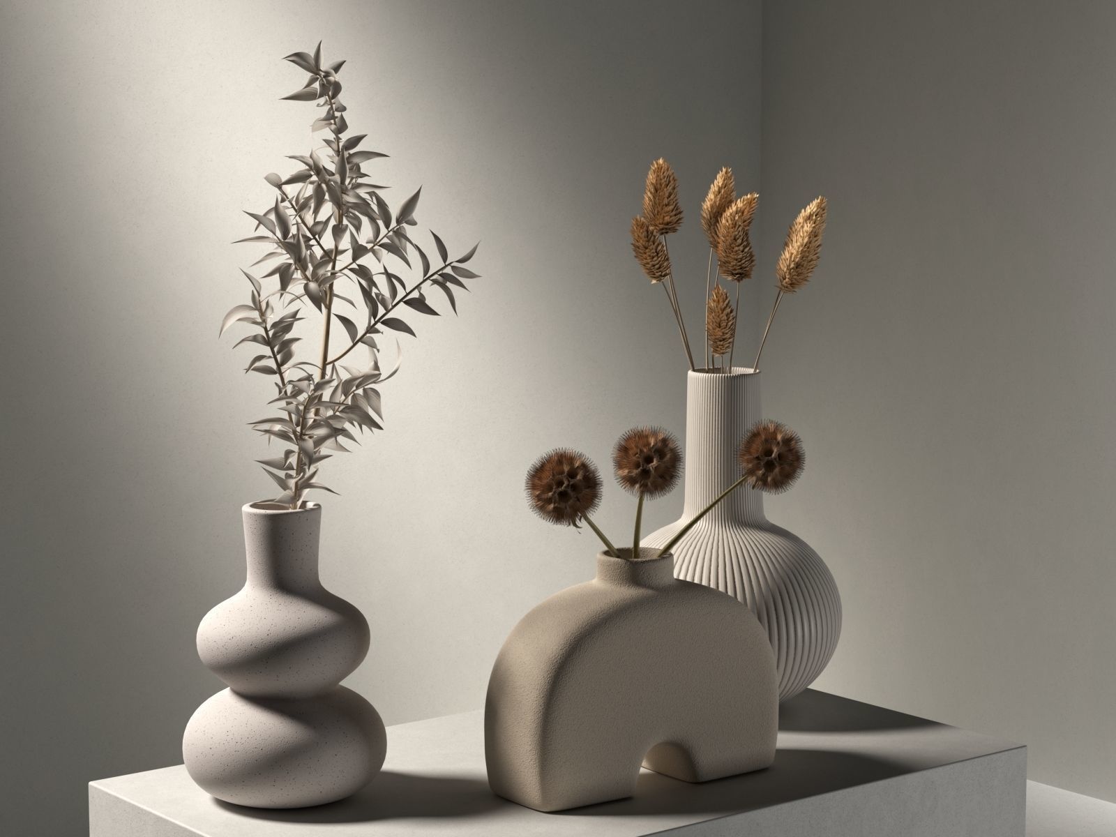 Vase Set 111 3D model_1