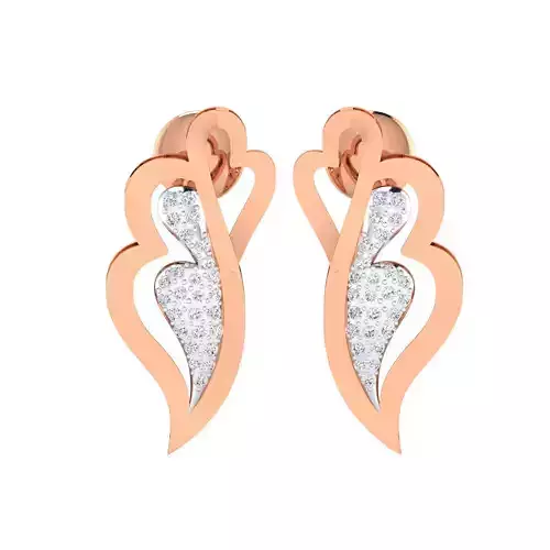 Women Long Drop Earrings STL OBJ FBX Renders Details
