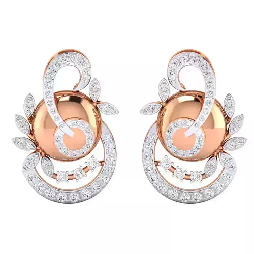 Women Earrings STL OBJ FBX Renders Details