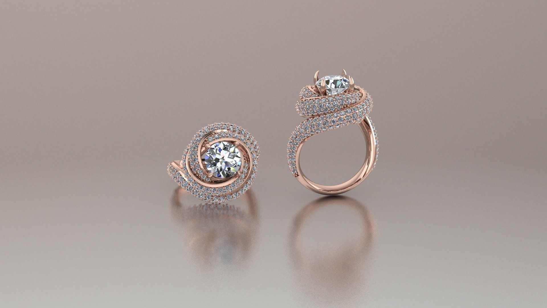 TRINITY RUBAN SOLITAIRE RING 3D print model_3