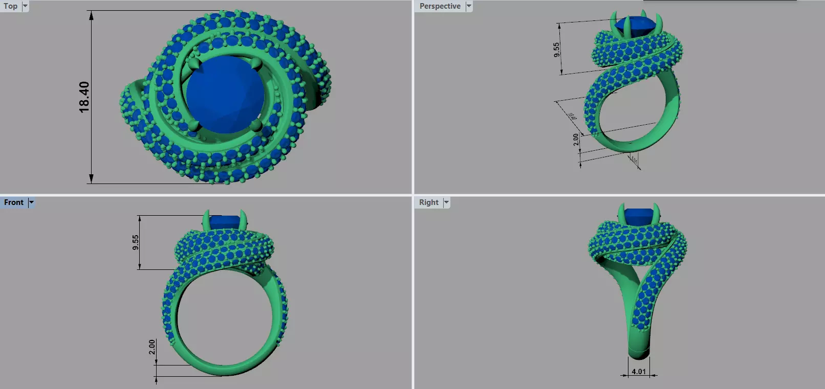 TRINITY RUBAN SOLITAIRE RING 3D print model_0