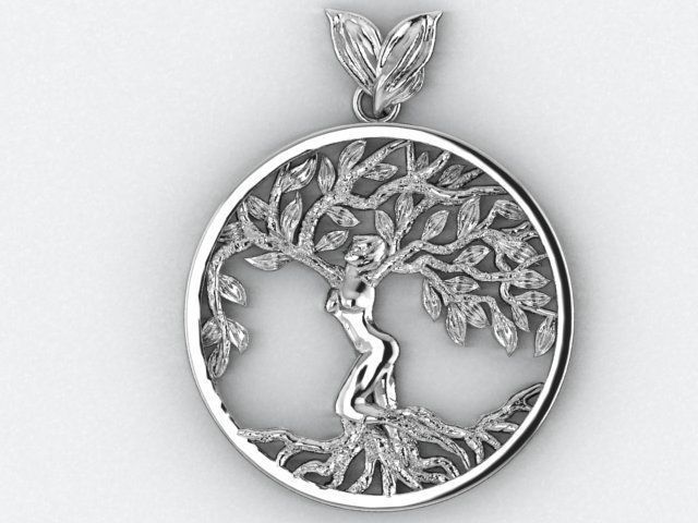 Tree of Life Pendant 3D print model_7