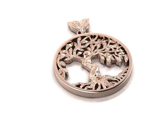 Tree of Life Pendant 3D print model_4