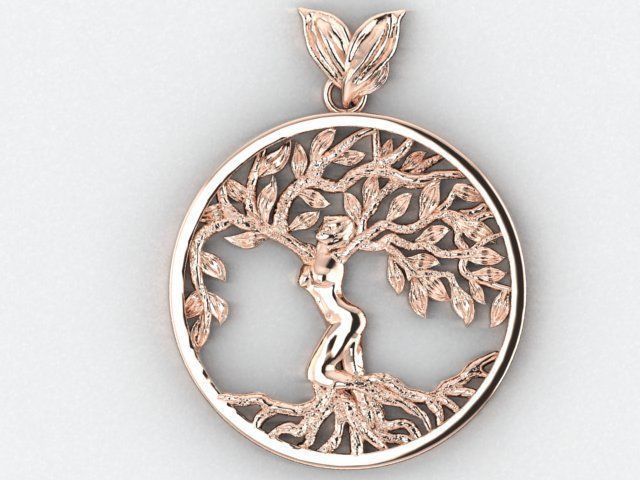 Tree of Life Pendant 3D print model_5