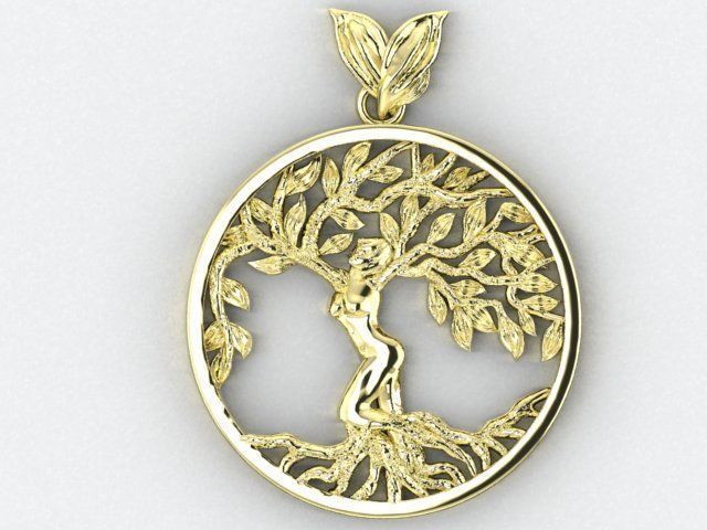 Tree of Life Pendant 3D print model_3