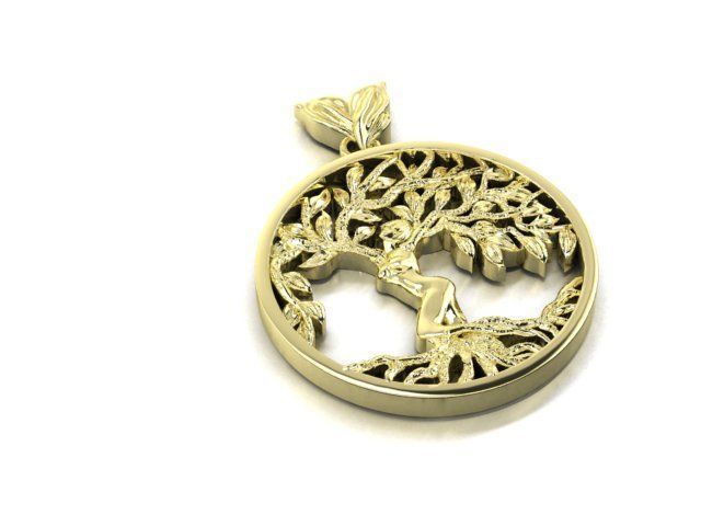 Tree of Life Pendant 3D print model_2